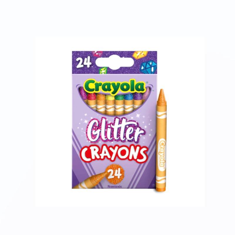 كرايولا - ألوان شمعية جليتر 24 لون - متنوع