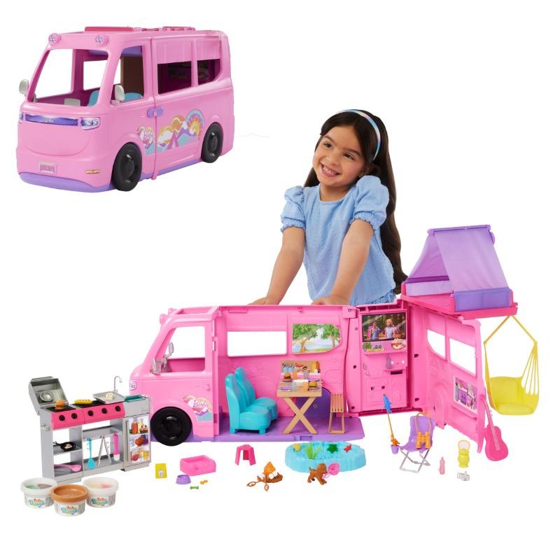 Barbie Dream Camper Playset with Pop-Up Tent and Accessories