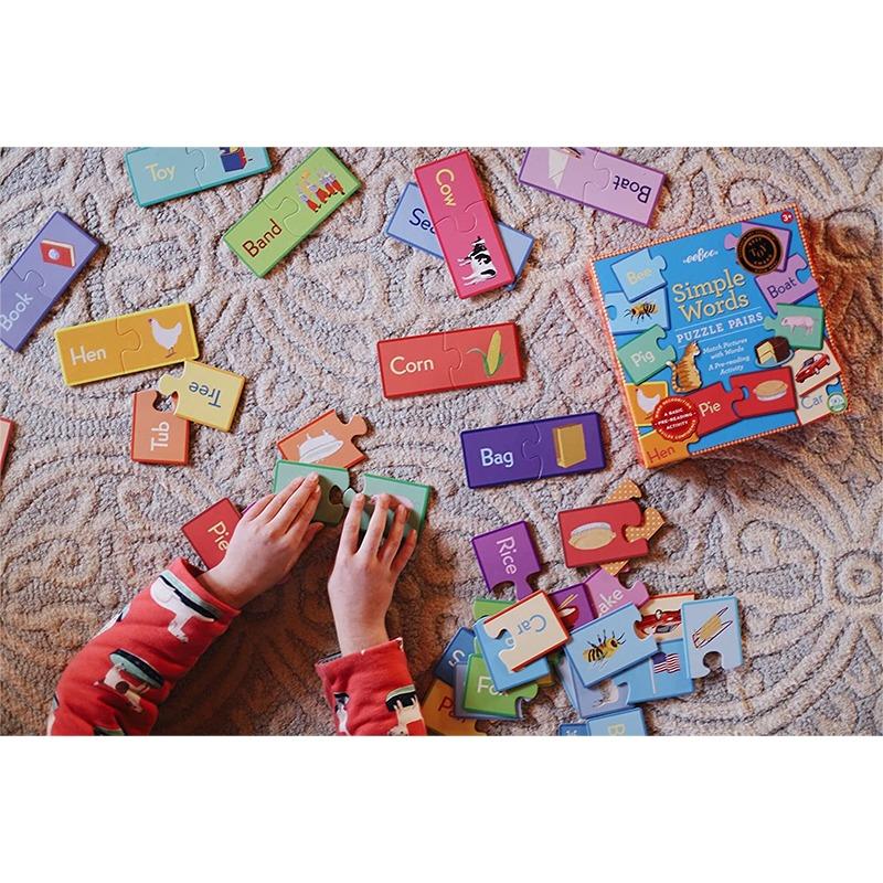 eeBoo Simple Word Puzzle Pairs