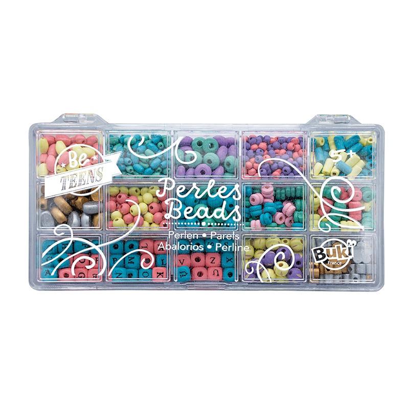 Buki Box Of Wooden Beads - Colors