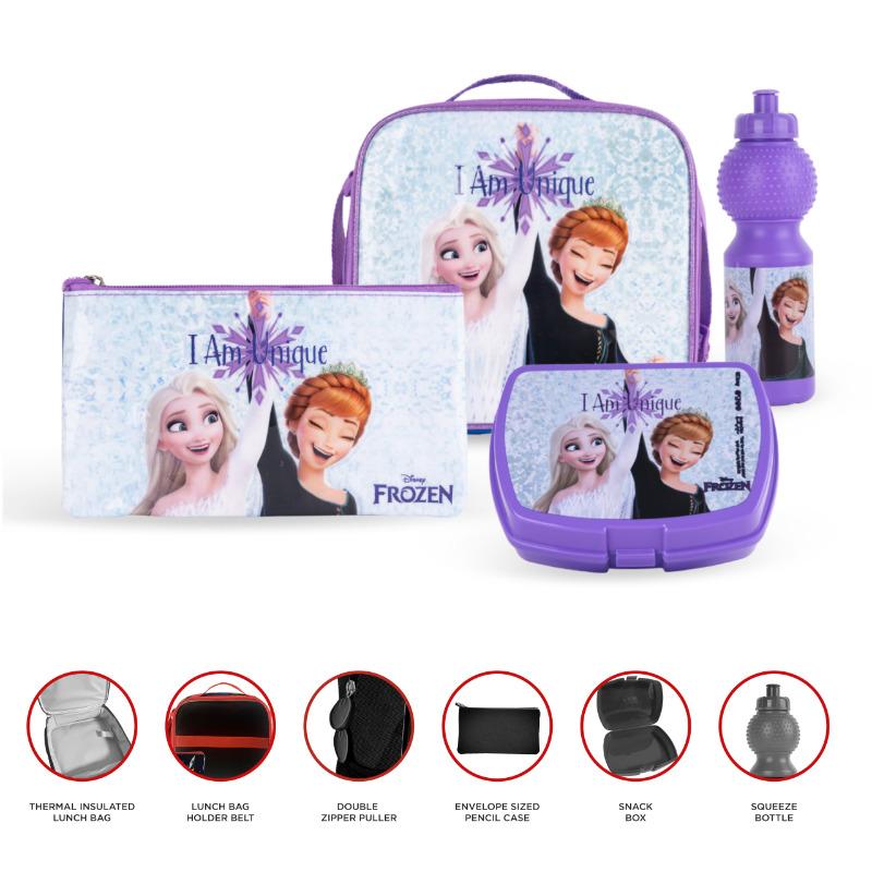 Disney Frozen 5 in 1 Trolley School Bag Set - I am Unique