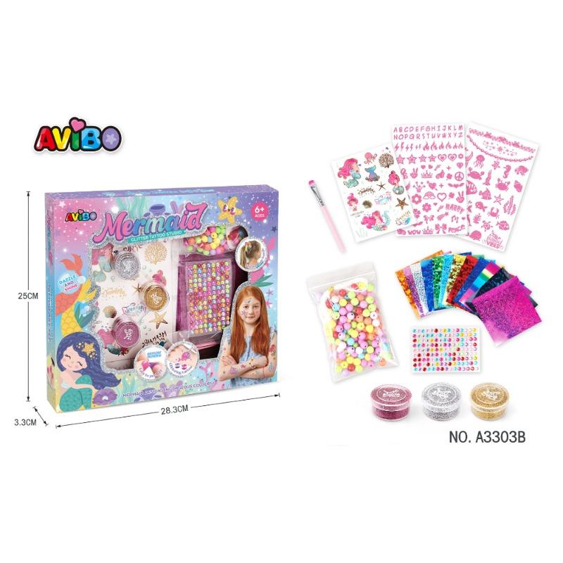 افيبو - مجموعة إكسسوارات و تاتو حورية البحر اللامعة