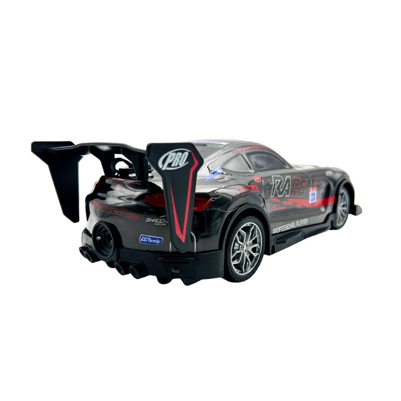 سيارة سباق RC مع موسيقى وإضاءة وتأثير الرذاذ مقياس 1:16 2.4G، قابلة للشحن ألوان متعددة