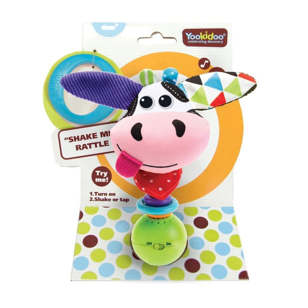 Yookidoo Cow Shake Me Rattle With Sound Effects