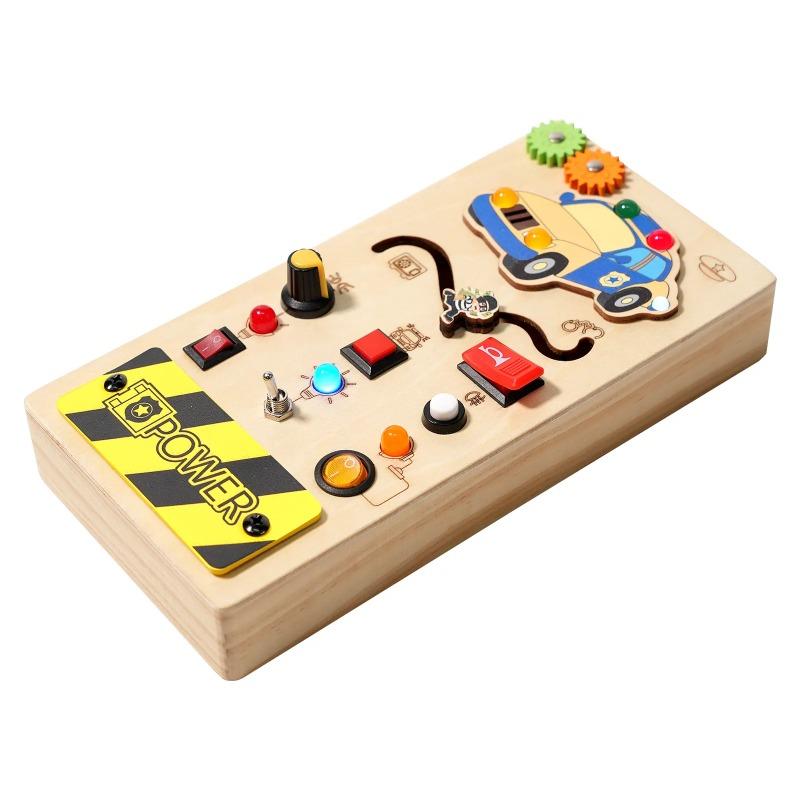 Montessori Wooden Control Board with Electronic Switch
