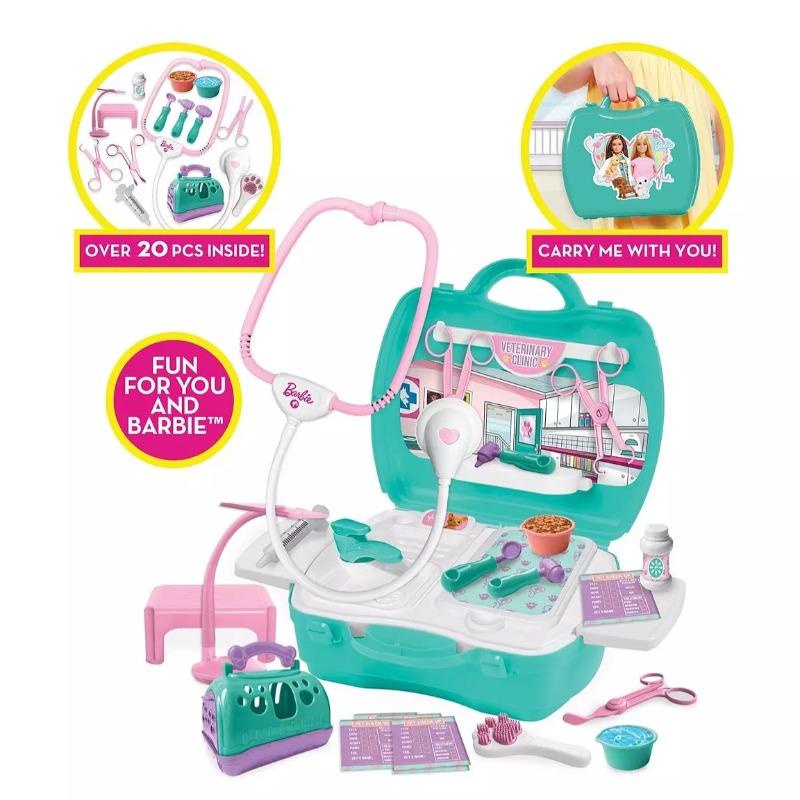 باربي - مجموعة لعب عيادة الحيوانات الأليفة