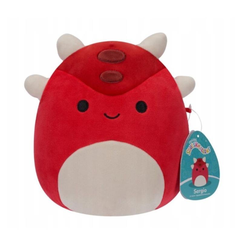 Squishmallows 7.5" Plush - Sergio The Red Armored Dino