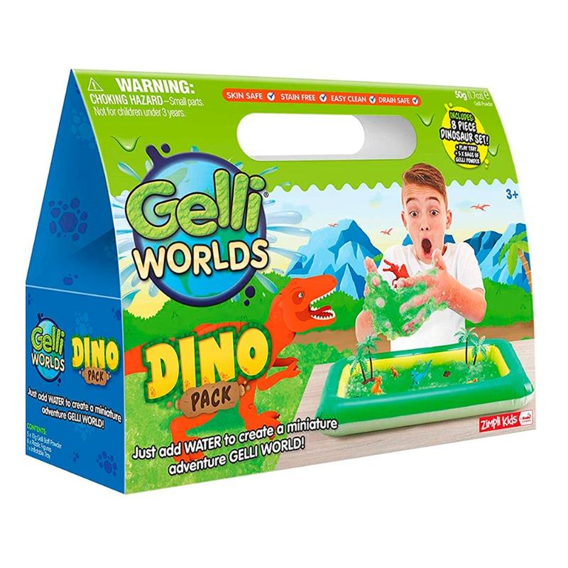 جيلي وورلدز- حوض الجيلي اللزج مع مجسمات الديناصور