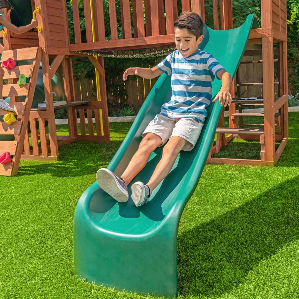 Kidkraft Boulder Bluff 2-In-1 Wooden Swing Set