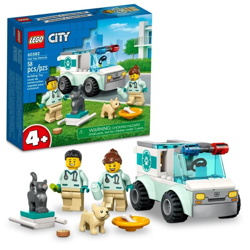 LEGO City Vet Van Rescue Building Toy Set - 58 Pcs