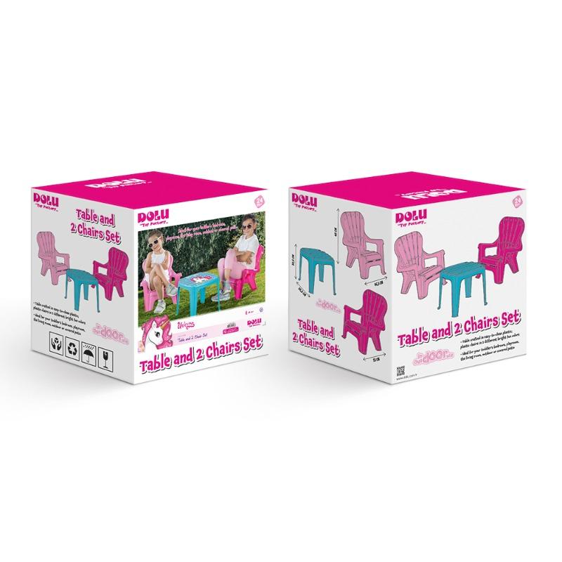 Dolu Unicorn Table And 2 Chairs