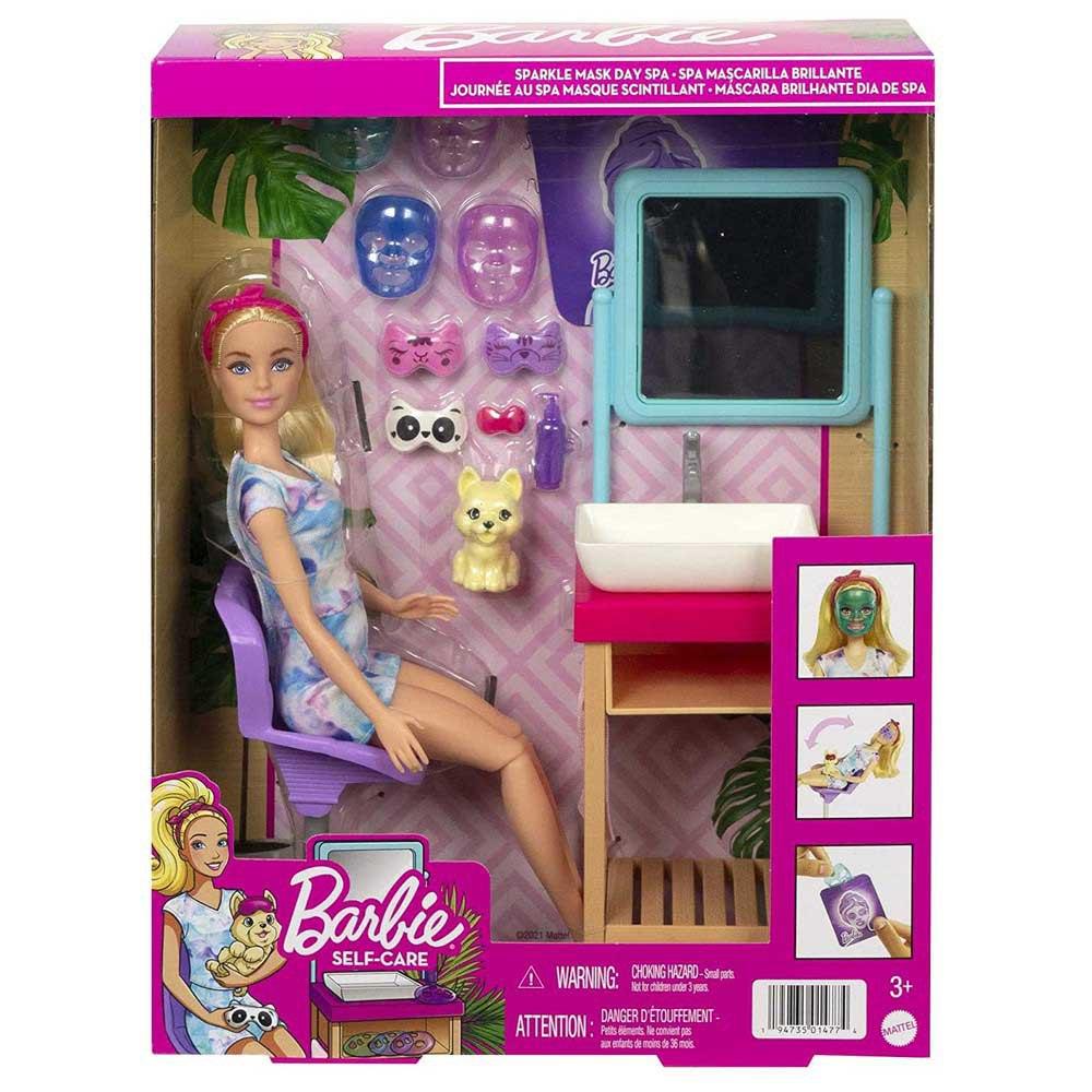 Barbie Sparkle Mask Spa Day Playset Doll And Accessories
