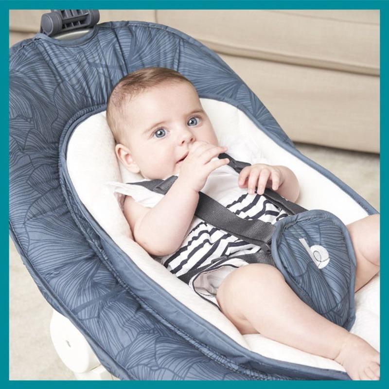 بيبي مووف - كرسي تهويدات الإسترخاء الهزاز للأطفال لون أزرق