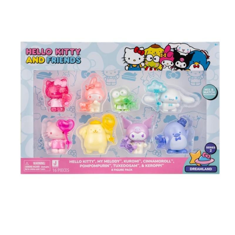 Hello Kitty Soft Doll Set 8 Figure Pack
