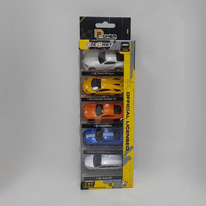 D-Power 1:64 Vehicle Car Set For Kids - 5 Pcs