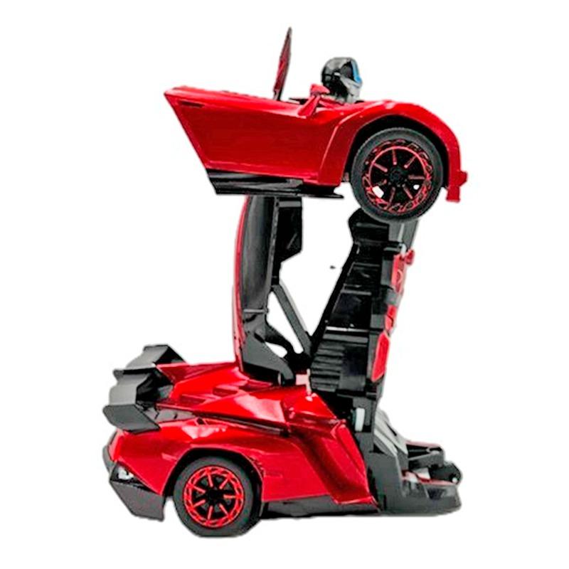 فني بوكس - سيارة بتحكم مزدوج قابلة للتحوّل إلى روبوت لون أحمر