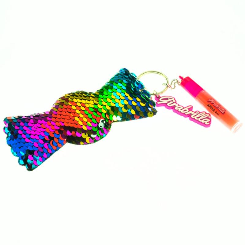 جيرابريلا - ميدالية مفاتيح وملمع الشفاة - برائحة الفواكة المنعشة