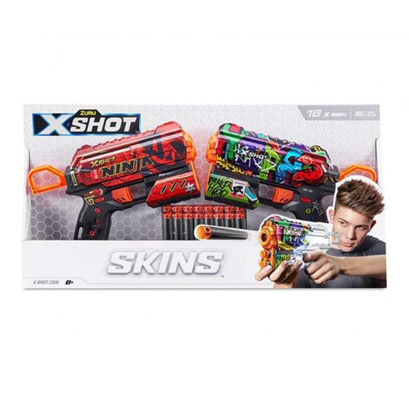 إكس شوت - مسدسات سكينز فلاكس - 2 قطعة