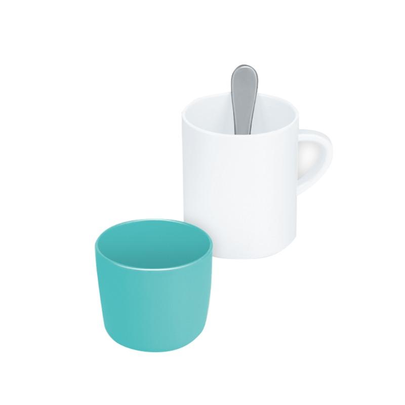 مجموعة لعب ماكينة صنع القهوة كبيرة الحجم لون أخضر