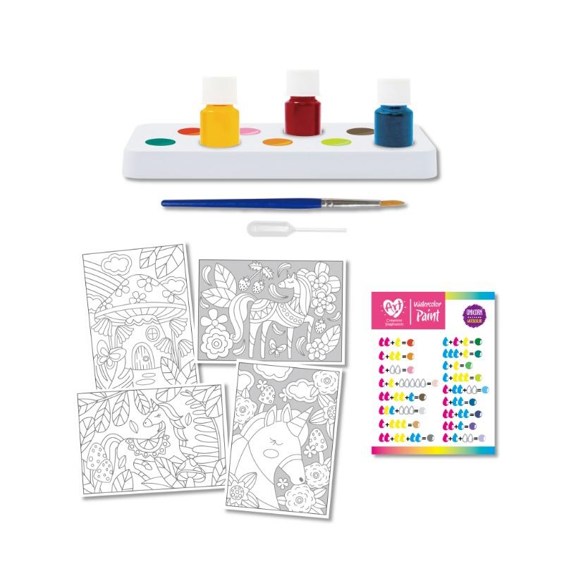 Sew Star Water Color Painting-Unicorn