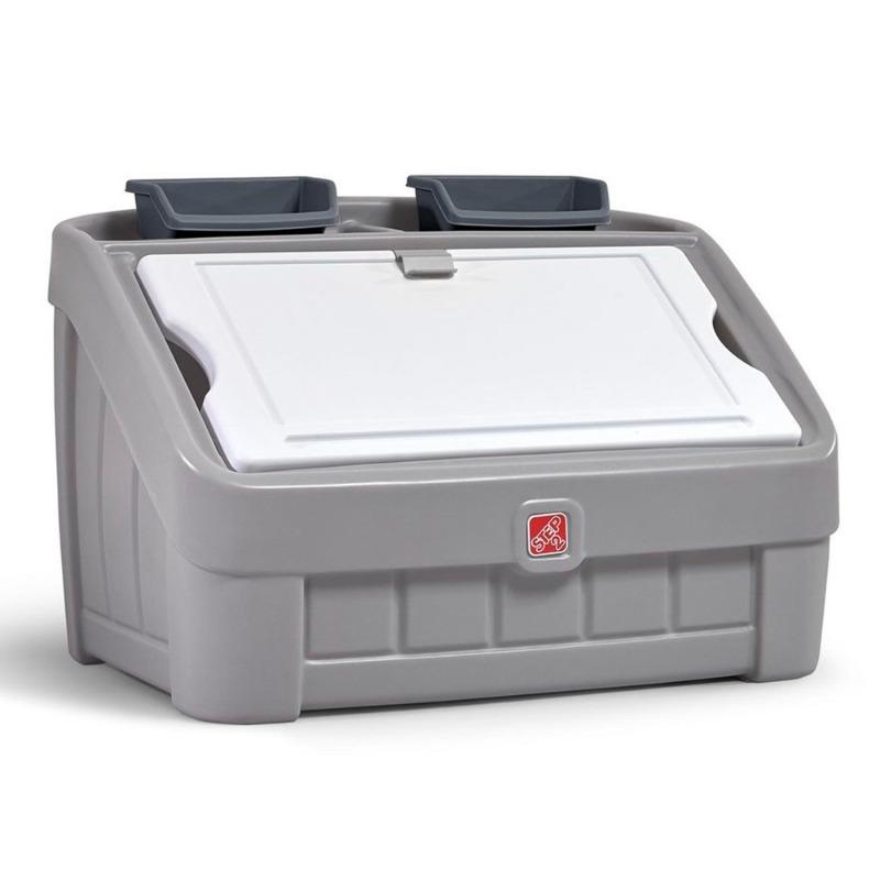 Step2 Toy Box 2 In 1 Art Lid - Gray