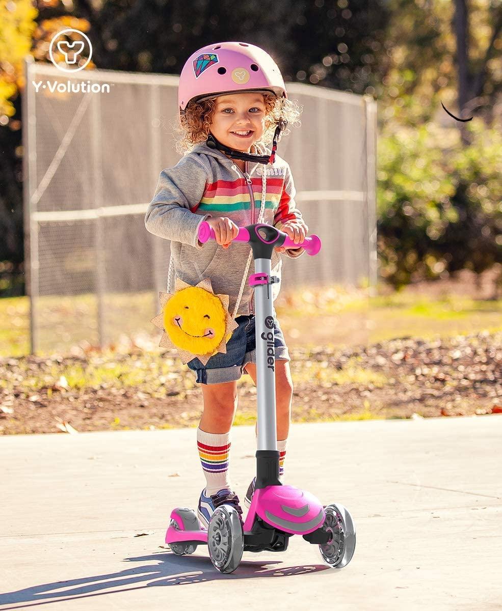 Yvolution Glider Kick And Roll Scooter - Pink