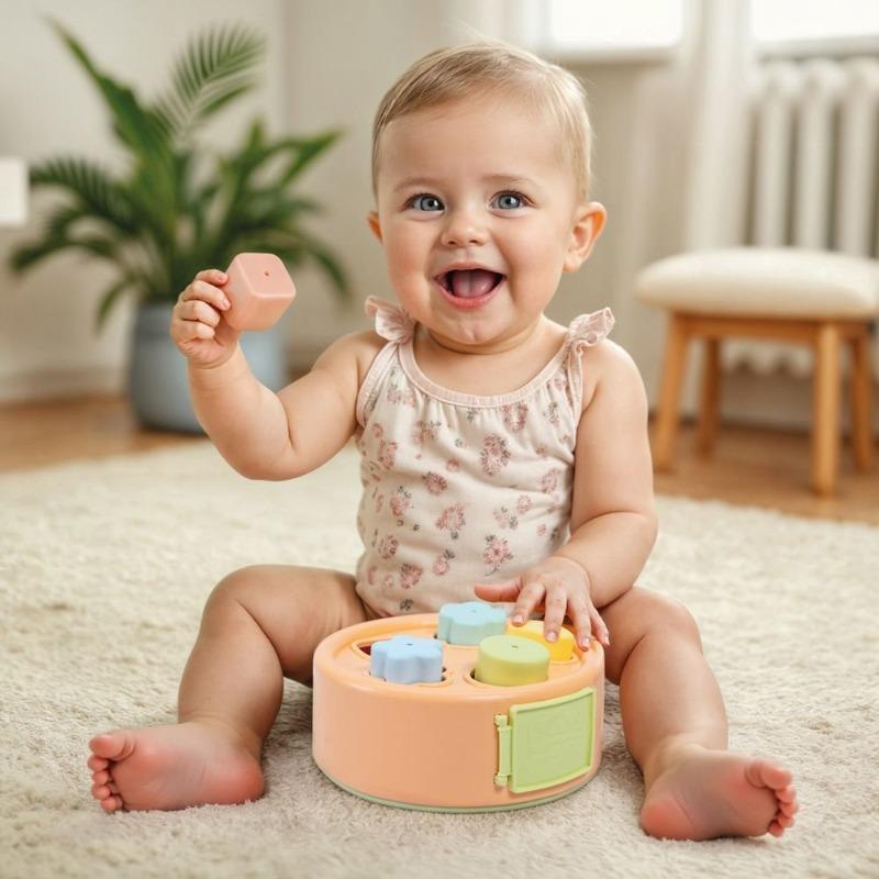 Dolu 2-in-1 Drum & Shape Sorter Learning Toy