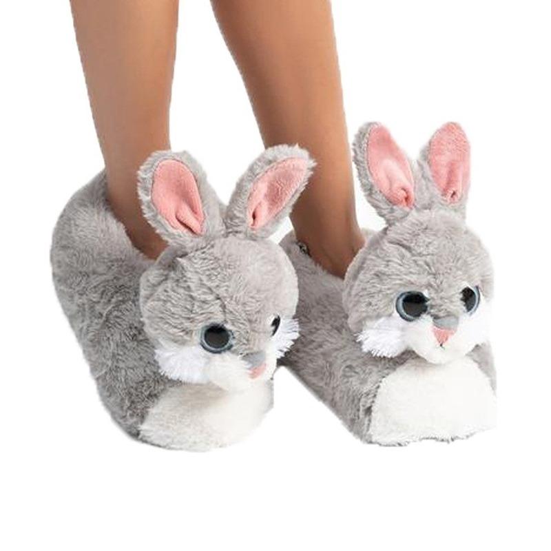 تويجي - سليبر بتصميم الأرنب لون رمادي مقاس 38-39