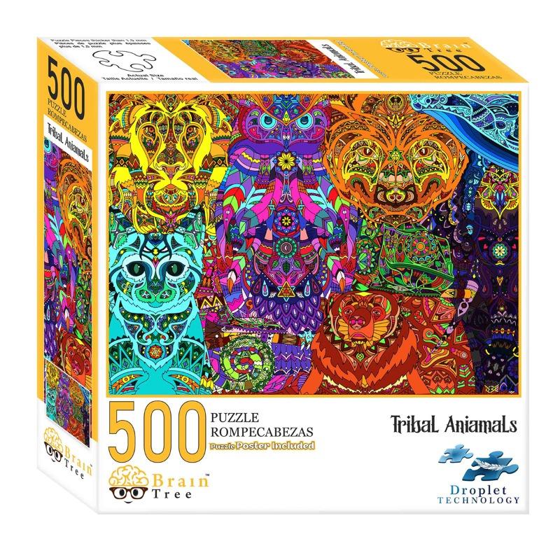 Brain Tree Tribal Animals Puzzle 500 Pcs