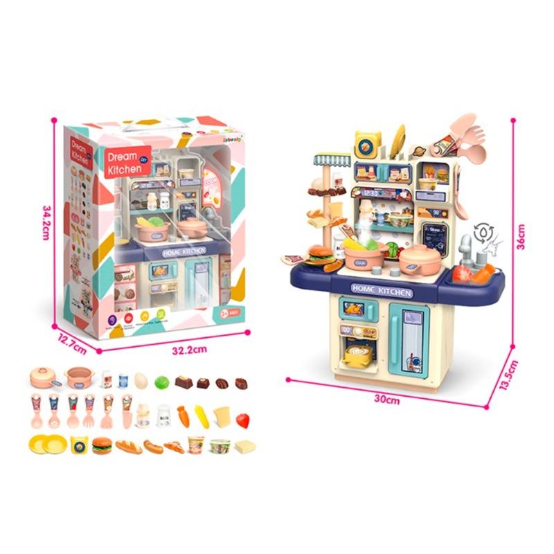 Kitchen Set With Light And Atomizing - Blue