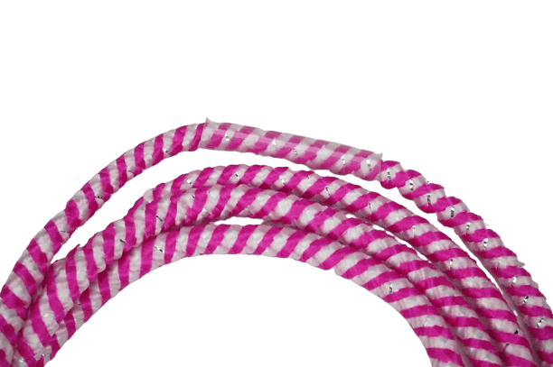 حبل قفز مع مقبض من البولي بروبيلين 215 سم - وردي