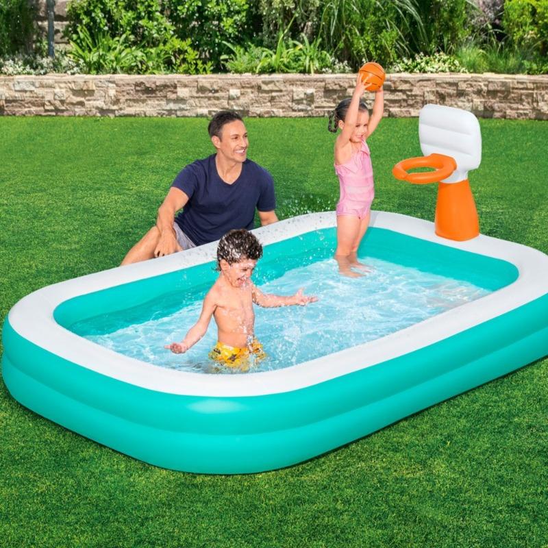Bestway Splash-In Family Pool with Basketball Hoops 251 x 168 x 102 cm