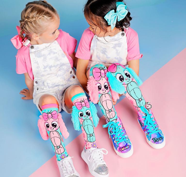 مادميا - جوارب بتصميم الأرنب مع آذان ملونة - كبير