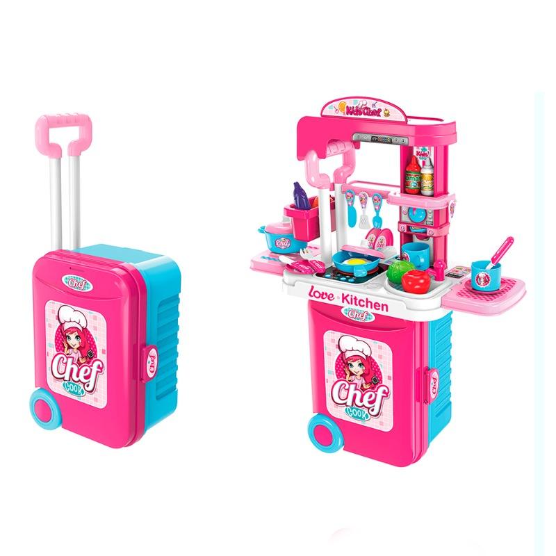 مجموعة أدوات المطبخ - وردي