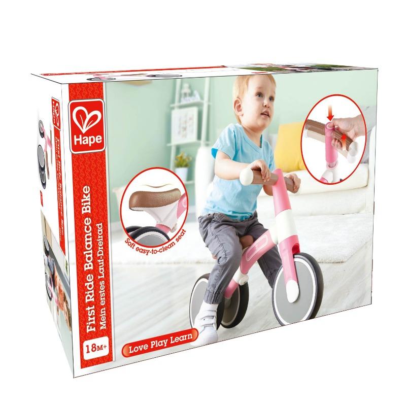 Hape First Ride Balance Bike - Light Pink