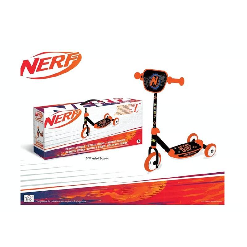 نيرف - سكوتر بتصميم نيرف ثلاثي العجلات أحمر واسود