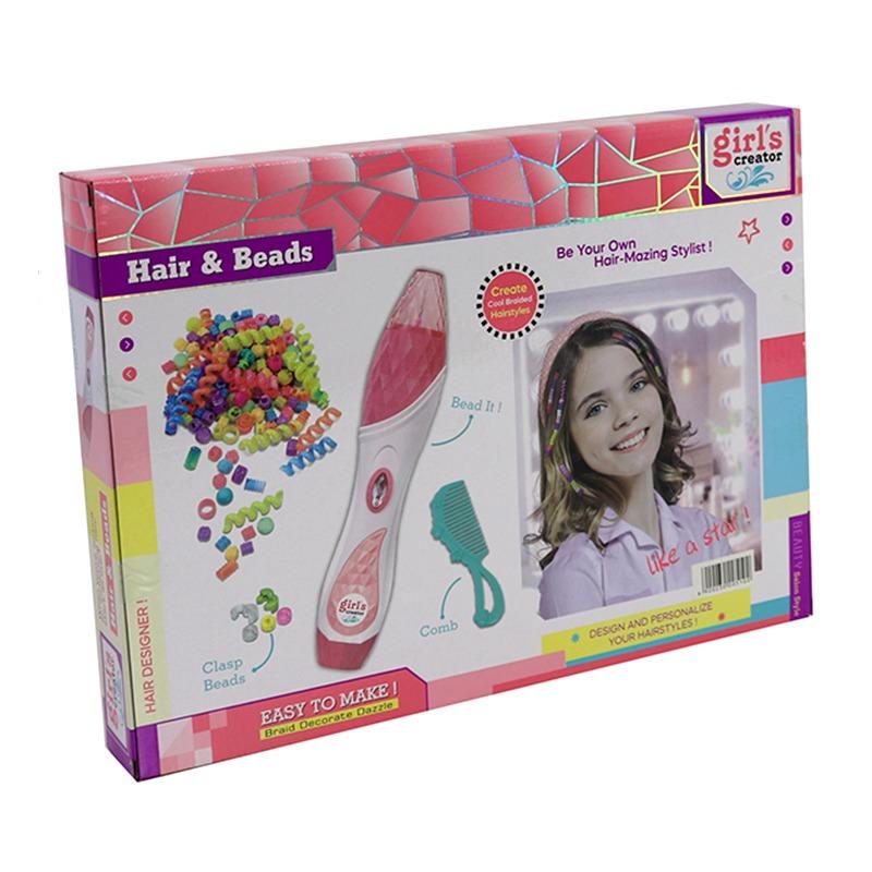 Girls Creator Diy Hair & Beads Knitting Machine Suit