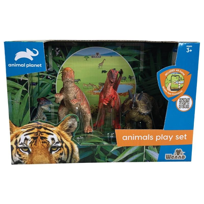 Wenno - 4 Pcs Dinosaur Open Touch Box