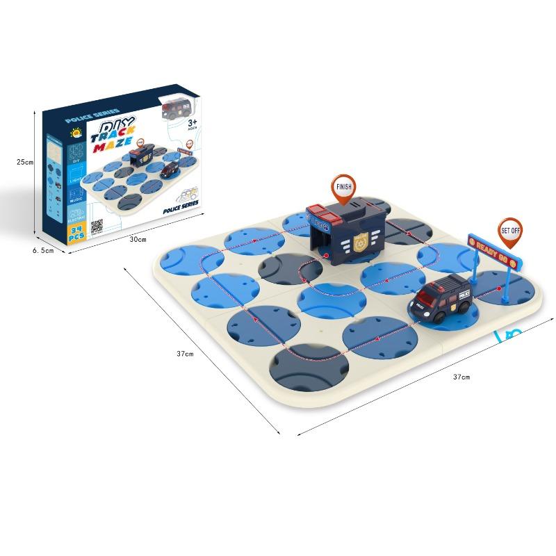 Labyrinth Track Police Car - 34pcs