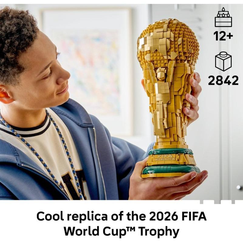 ليجو - مجسم كأس العالم 2026 – مجموعة تركيب ثلاثية الأبعاد لهواة كرة القدم