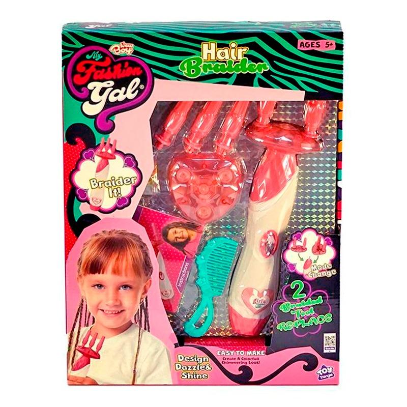 My Fashion Gal hair Braiding Device with Colorful Hair Beads