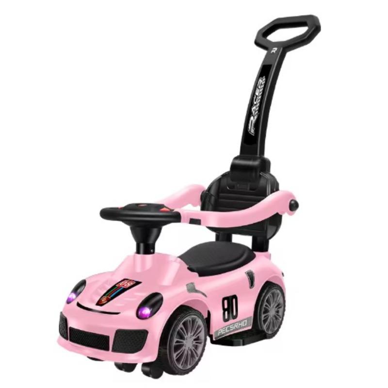 توبي كيدز - سيارة دفع للأطفال مزودة بموسيقى ومقبض - وردي