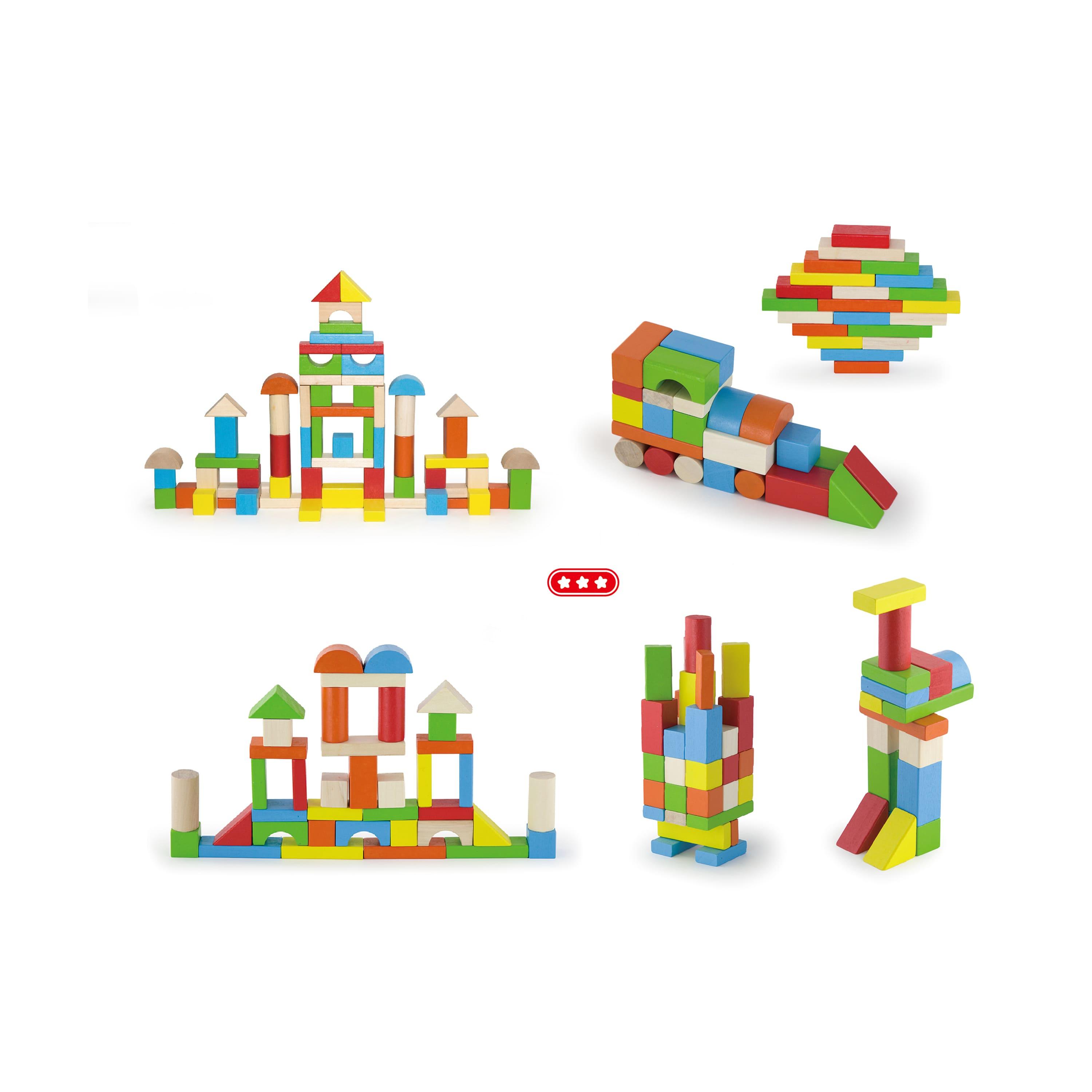 VIGA Wooden Blocks Playset - 80 Pcs