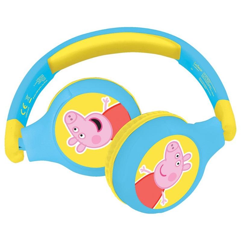 Lexibook 2 in 1 Bluetooth And Wired Comfort foldable Headphones Peppa Big Design