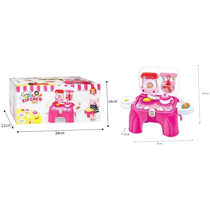 حزمة مجموعة لعب طاولة المطبخ + المطبخ الحديث حجم صغير
