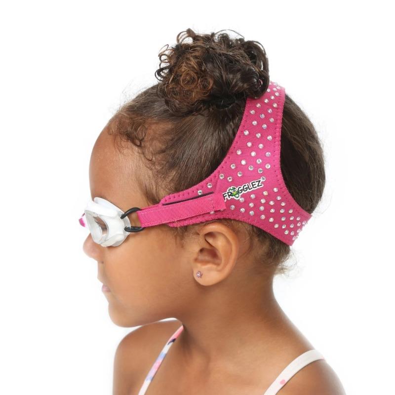 Frogglez Kids Swim Goggles - Glitter Pink Bling