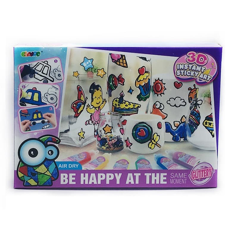 3D Instant Sticky Art Kit Glittery
