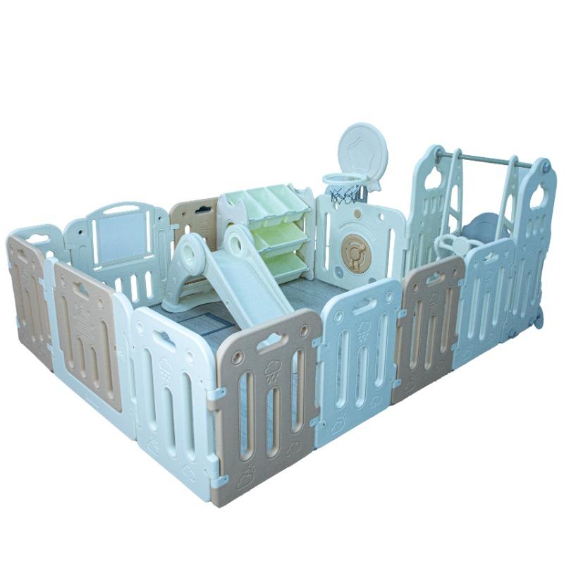 ليتل تودلرز - مجموعة سياج اللعب بلاي بين مع كرة سلة للأطفال