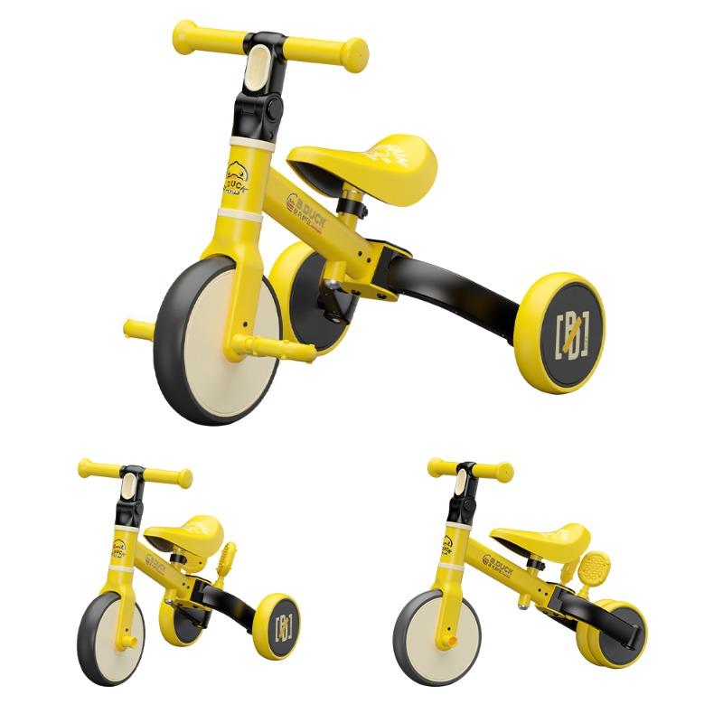 B.Duck 3-in-1 Toddler Tricycle & Balance Bike Model 1033 – Yellow