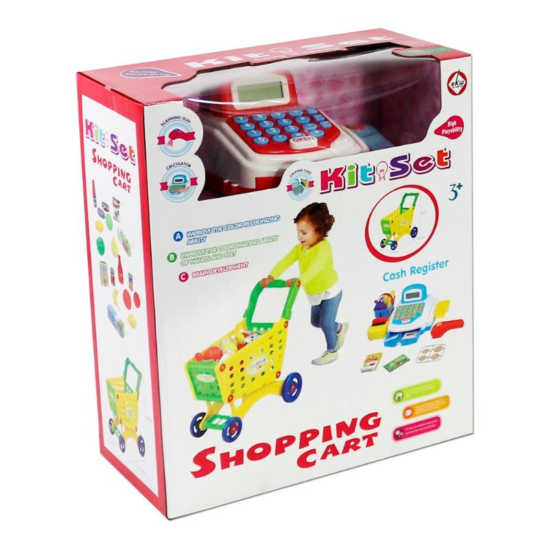 مجموعة لعبة الكاشير التظاهرية للأطفال